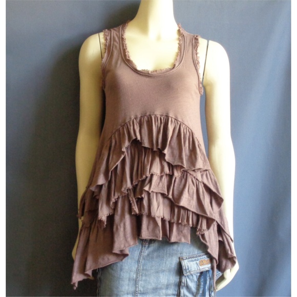Anthropologie Tops - Meadow Rue Anthropologie Petticoat Ruffled Tank S
